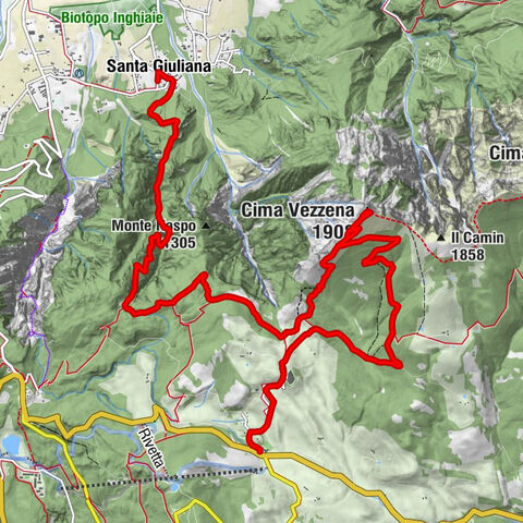 Santa Giuliana - Baita Cangi - Cima Vezzena - Levico Terme