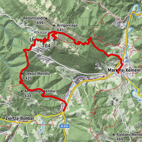 Iruzubieta - Urregarai - Atxagarai - Iderraga