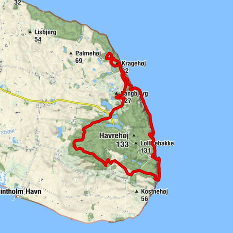 Vordingborg Kommune - Langbjerg - Kragehøj - Krageskoven