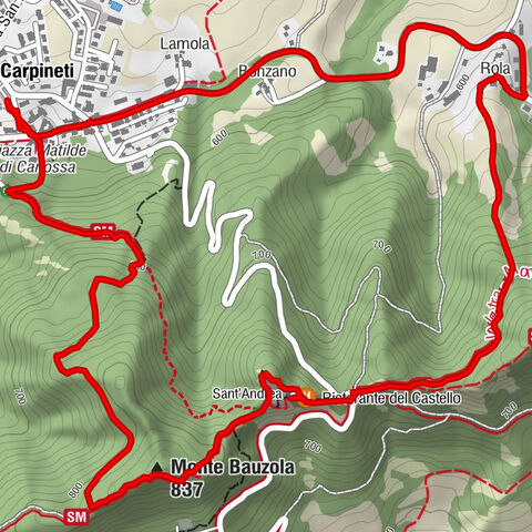 Carpineti - Monte Bauzola - Rola
