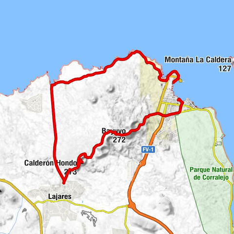 Corralejo Playa - Bayuyo - Calderón Hondo - Corralejo