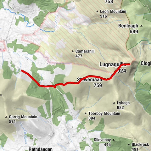 Ballinabarny - Ballineddan Mountain - Slievemaan - Lugnaquilla