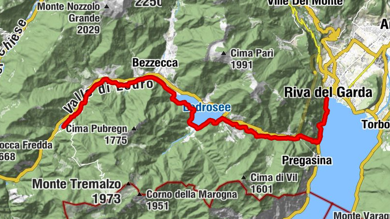 An drei Seen: vom Gardasee zum Ledrotal