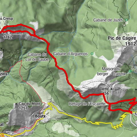 La Soulan - Cabane du col de Caube - Pic du Gar - Pic Saillant