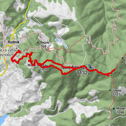 Планинарска кућа „Ратко Курузовић“ - Мали Штурац - Средњи Штурац - Банетов врх