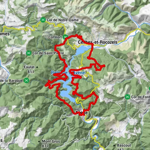 TRAIL DER RUNDTOUR DES LAC DES MONTS D’ORB - GR® DE PAYS ENTRE DEUX LACS AVÈNE - SALAGOU