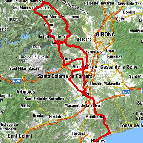 el Mas Florit - Mare de Déu de les Alegries - Santa Maria de les Encies - Mare de Déu de la Pietat