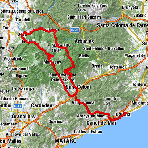 Pineda de Mar - Ermita de Sant Pau - el Roc - Calella