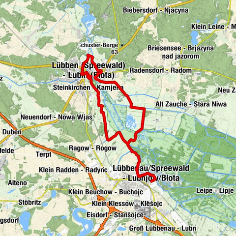 Sankt-Nikolai-Kirche - Lübbenau/Spreewald - Lubnjow/Błota - Lübben (Spreewald) - Lubin (Błota) - Lübben (Spreewald)