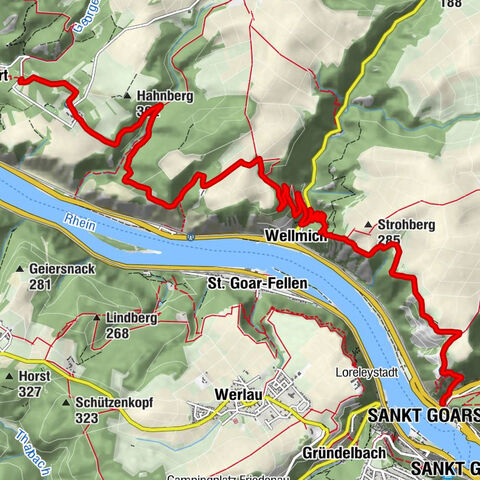 Kestert - Oberkestert - Sankt Goarshausen - Sankt Goar