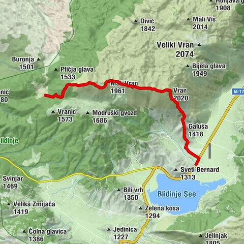 Naselje Kongora - Mali Vran - Vran - Galuša
