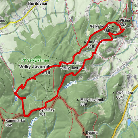 Trojanovice - Na Stašku - Velký Javorník - Frenštát pod Radhoštěm