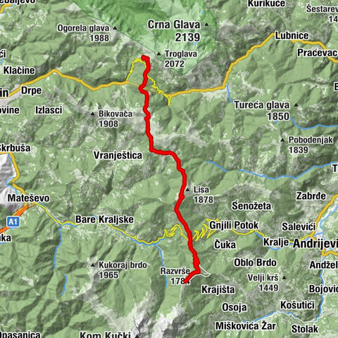 Spomen česma Vučević Zoranu - Razvrše - Trešnjevik - Planinarski dom Vranjak