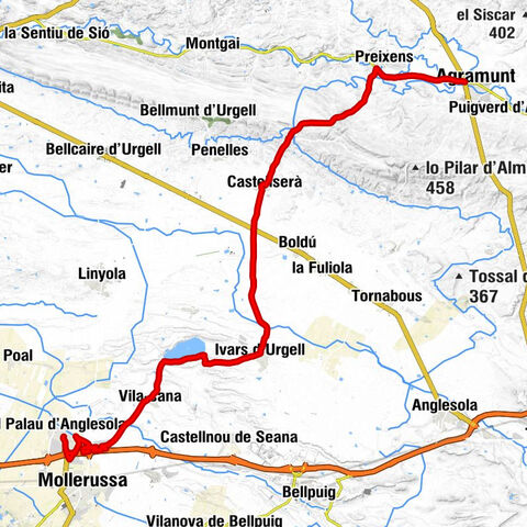 Agramunt - Sant Andreu d'Ivars d'Urgell - Sant Miquel Arcàngel de Vila-sana - el Palau d'Anglesola