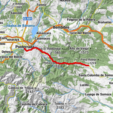 Ponferrada - El Pico - Peña de la Escurpia - Rabanal del Camino