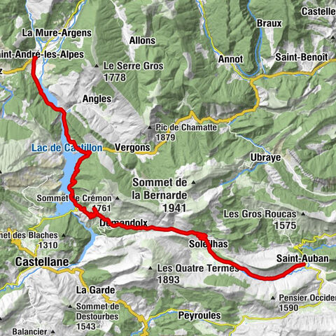 Saint-André-les-Alpes - Snack du Lac - Église Saints-Pierre-et-Paul - Saint-Auban