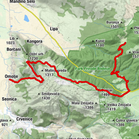 Omolje - Orla Kuk - Svinjar - Naselje Kongora