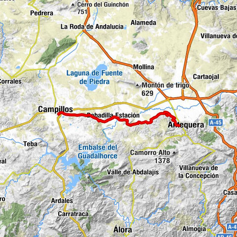 Antequera - Bobadilla Estación - Fuente Jaro - Campillos