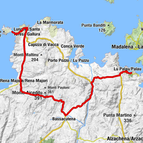 Lu Palau/Palau - Palau - Capannaccia - Lungòni/Santa Teresa Gallura