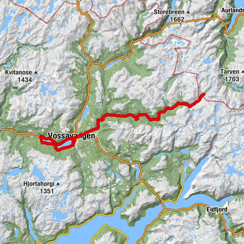 Langvasstølen - Langvassosen - Raundalskyrkja - Vossavangen