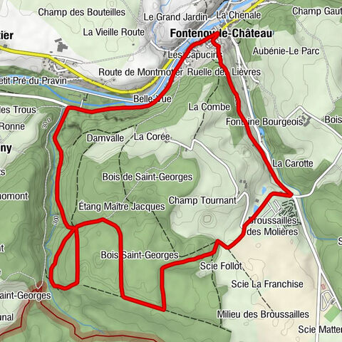 Fontenoy-le-Château - Ruelle des Lièvres - Chapelle Saint-Georges - Église Saint-Mansuy