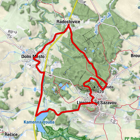 Hostinec u České koruny - Dolní Město - Kostel sv. Martina  - Lipnice nad Sázavou