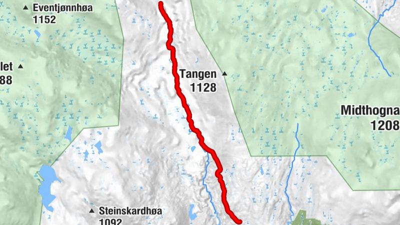 Kvannbergvollan - Brentløa - Tolga