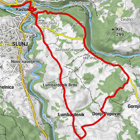 Rastoke - Gornje Taborište - Slunj