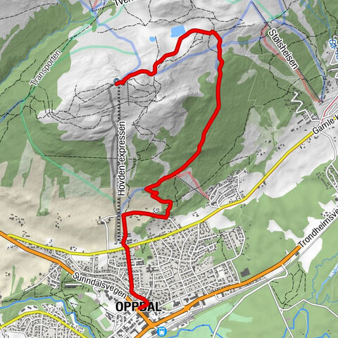 Oppdal - Hovden - Bjørkgrenda - Hovdin