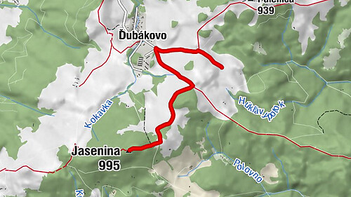 Ďubákovo - Rozhľadňa Jasenina - Jasenina
