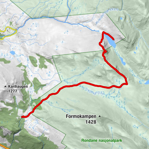 Putten Seter - Baksidevassberget - Smuksjaseter fjellstue - Smuksjøseter fjellstue