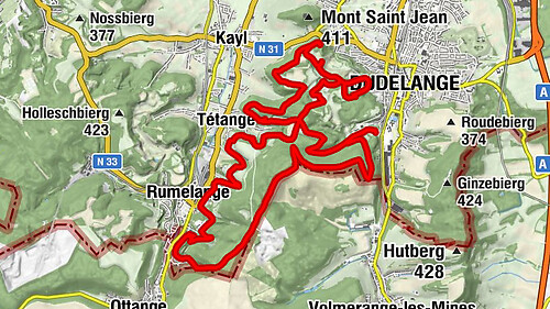 Dudelange - Rumelange - Tétange - Kayl