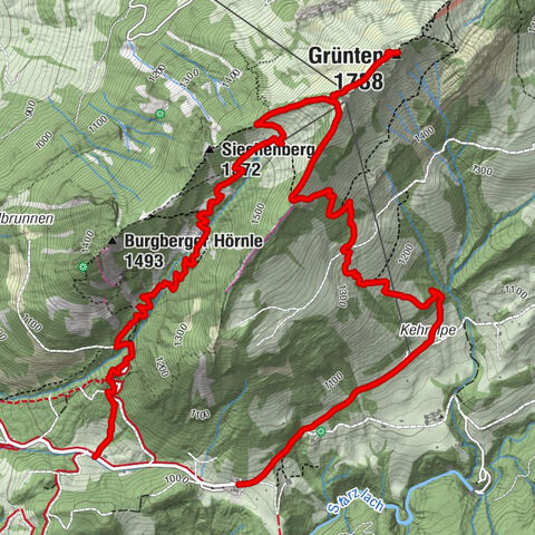 Alpe Weiherle - Grünten - Hochwartspitze - Gasthof Alpenblick