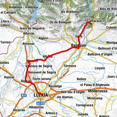 Camarasa - Mare de Déu del Merli - Penya del Sagrat Cor - Lleida-Pirineus