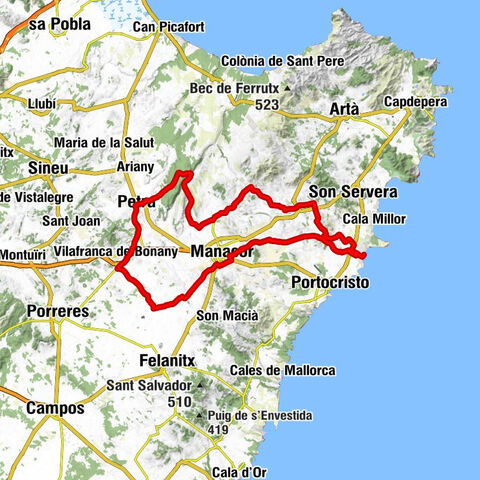 Cala Moreia - Manacor - Petra - pas de na Bou