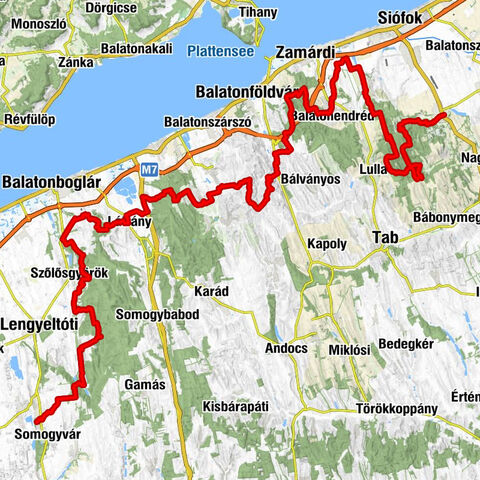 Hács - Alman-tető - Flóra-hegy - Református templom