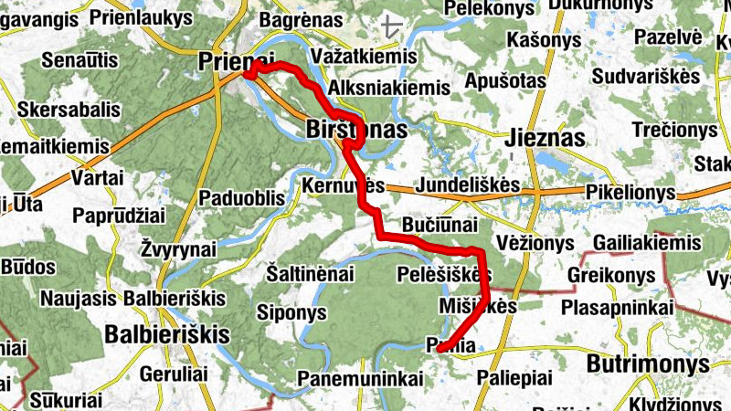 Prienai - Birštono Šv. Antano Paduviečio bažnyčia - Nemajūnų Šv. apaštalų Petro ir Pauliaus bažnyčia - Punios Šv. apaštalo Jokūbo bažnyčia