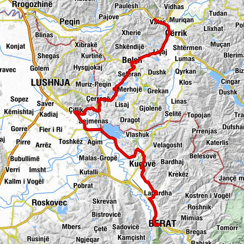 Valas - Kodra Çepës - Kodra Lijes - Berat