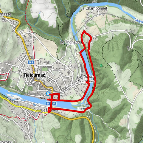 Retournac - La Navette - Le Vert - Les Ribes