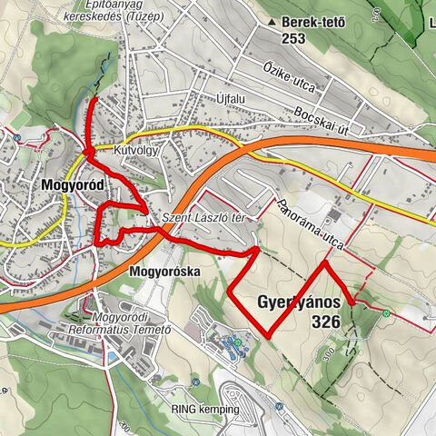 Mogyoród - Pipa csárda - Gyertyános - Somlyó-hegy