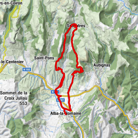 Alba-la-Romaine - La Vieille Fontaine - Église Saint-Étienne - Neck de Sceautres