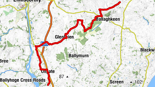 Derry - Glenbrien - Oilgate - Wexford