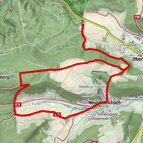 Oberaurach - Oberschleichach - Neuschleichach - Gasthaus Breitenberger