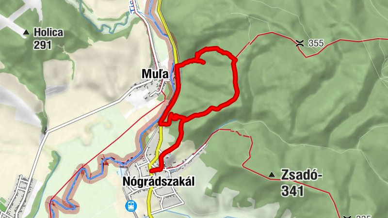 Nógrádszakál - Muľa - Kastély-domb