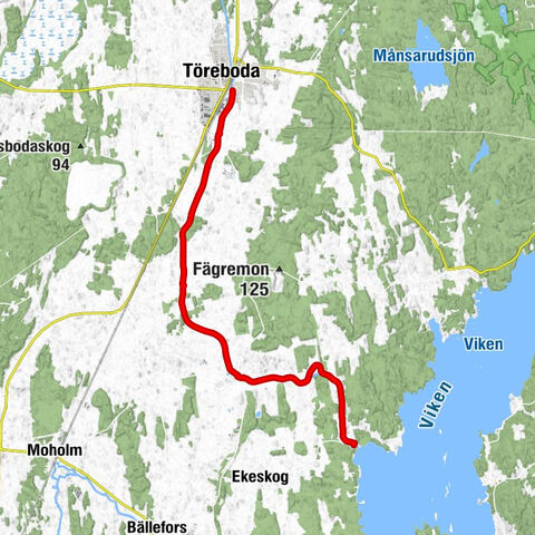 Töreboda - Vassbacken - Lina - Tåtorp