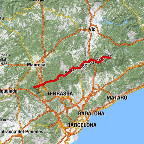 Sant Martí de Montseny - Pedres Blanques - Serrat de les Pedres - Bateria de l'Hospitalet