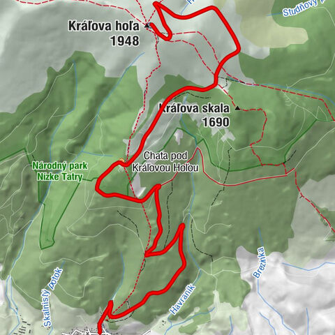Šumiac - Reštaurácia pod Lipou - Chata pod Kráľovou Hoľou - Kráľova hoľa