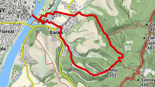 Piešťany - Ahoj - Banka - Kaplnka Božského srdca Ježišovho