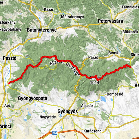 Kőkútpuszta - Kékes - Galya-tető - Szurdokpüspöki