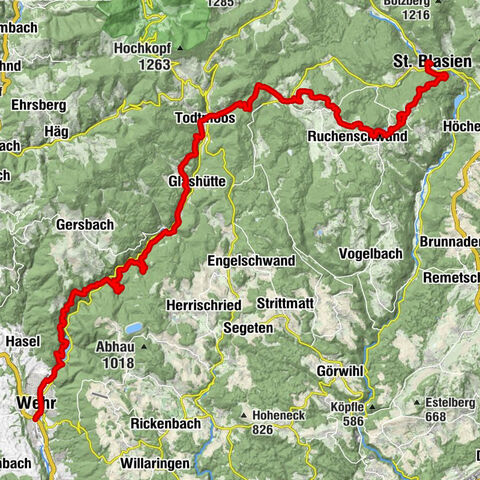 St. Blasien - Lehenkopf - Hoheck - Wehr